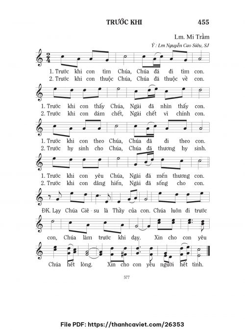 Trước khi - Lm. Mi Trầm - trang 1