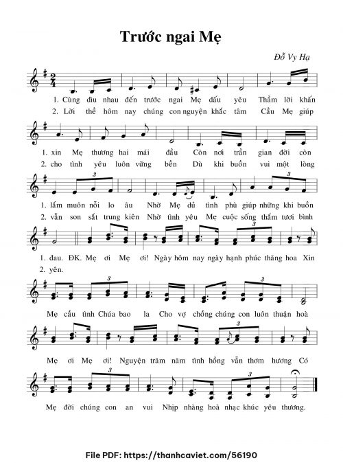 Trước ngai Mẹ - Đỗ Vy Hạ - trang 1