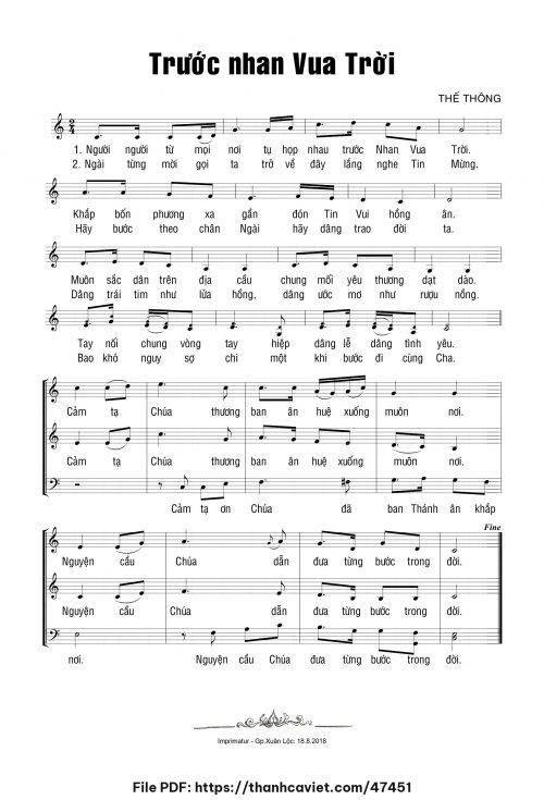 Trước nhan Vua Trời - Thế Thông - trang 1