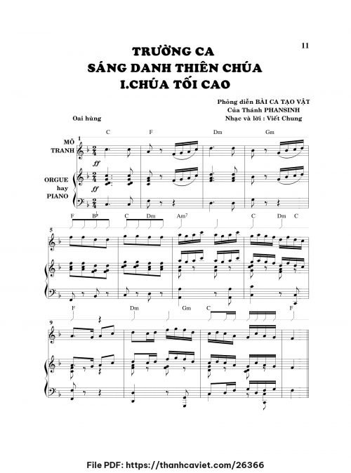 Trường ca sáng danh Thiên Chúa - Viết Chung - trang 1