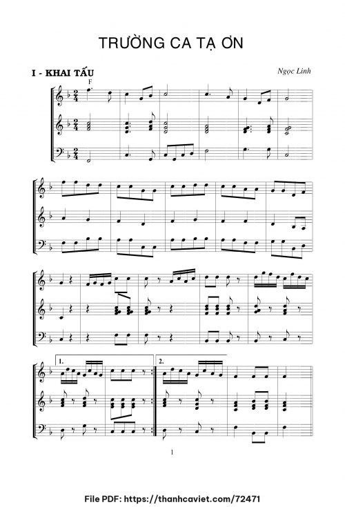 Trường ca tạ ơn - Ngọc Linh - trang 1