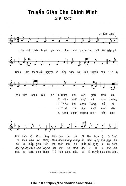 Truyền Giáo cho chính mình - Lm. Kim Long - trang 1