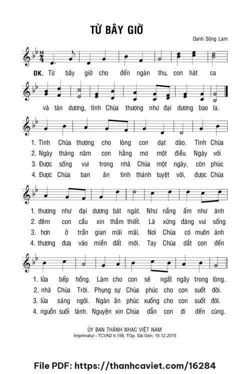 Từ bây giờ - Lm. Oanh Sông Lam - trang 1