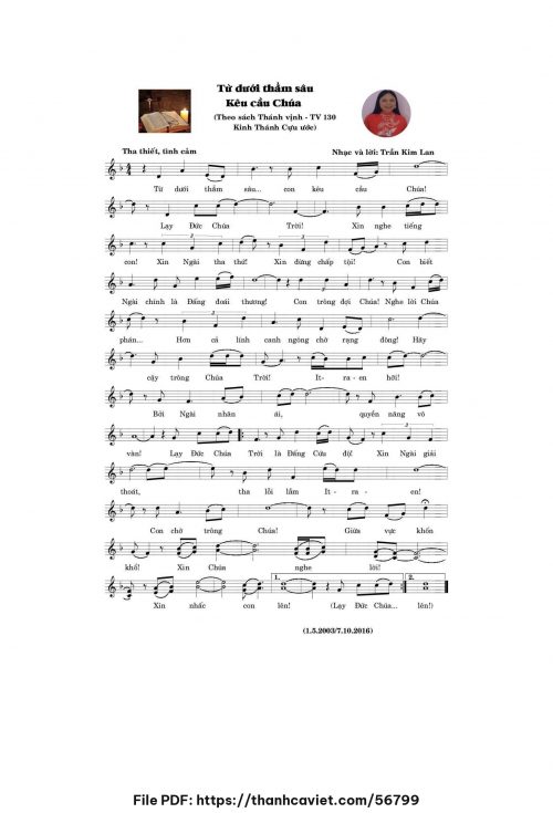 Từ dưới thẳm sâu, kêu cầu Chúa - Trần Kim Lan - trang 1