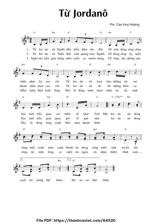 Từ Jodano - Cao Huy Hoàng - trang 1
