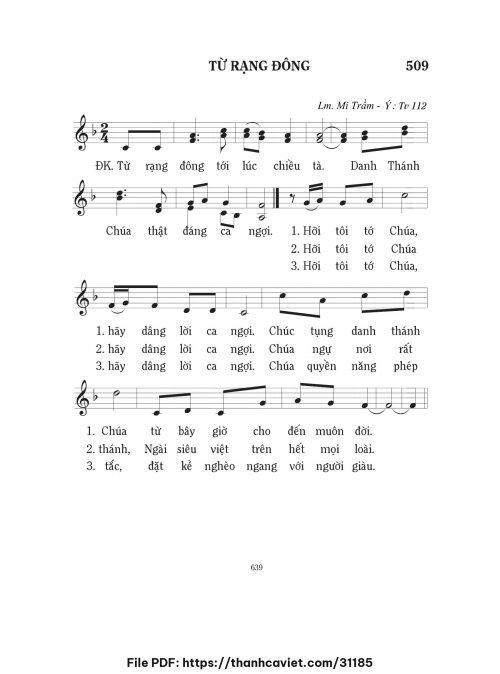 Từ rạng đông - Lm. Mi Trầm - trang 1