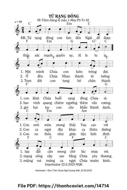 Từ rạng đông - Lm. Mi Trầm - trang 1