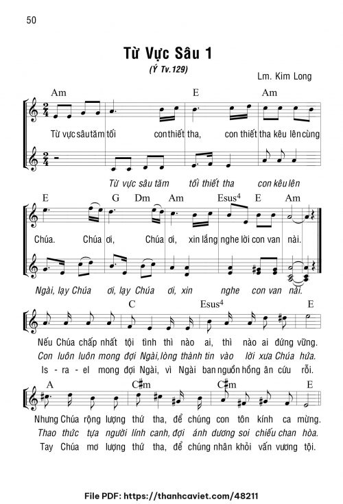 Từ vực sâu 1 - Lm. Kim Long - trang 1