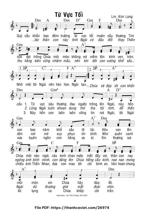 Từ vực tối - Lm. Kim Long - trang 1