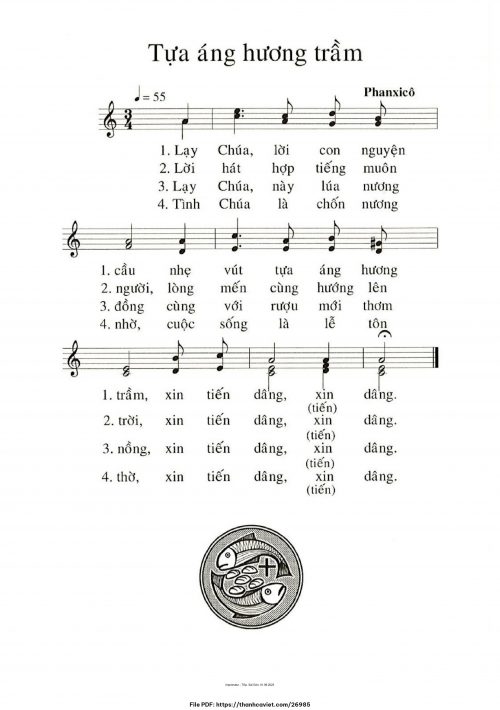 Tựa áng hương trầm - Phanxicô - trang 1