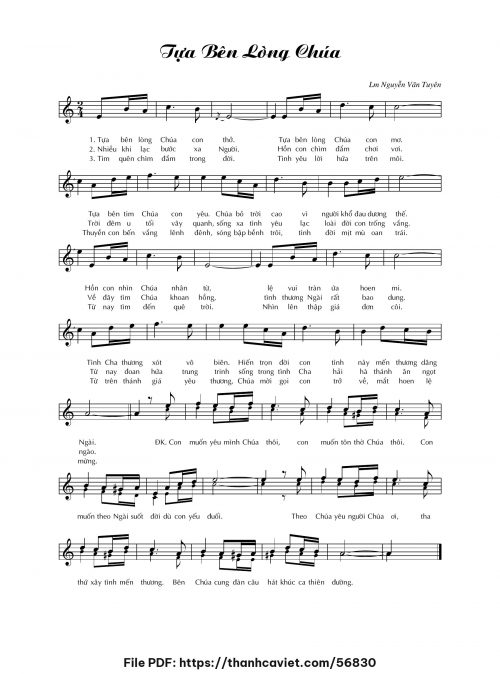 Tựa bên lòng Chúa - Lm. Nguyễn Văn Tuyên - trang 1
