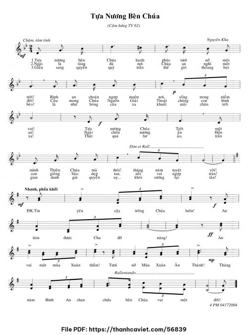Tựa nương bên Chúa - Nguyên Kha - trang 1