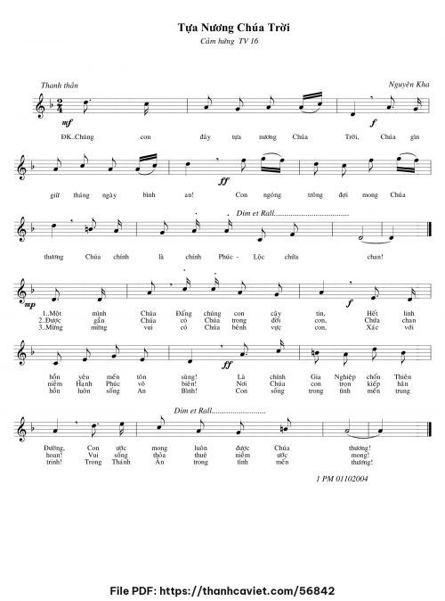 Tựa nương Chúa Trời - Nguyên Kha - trang 1
