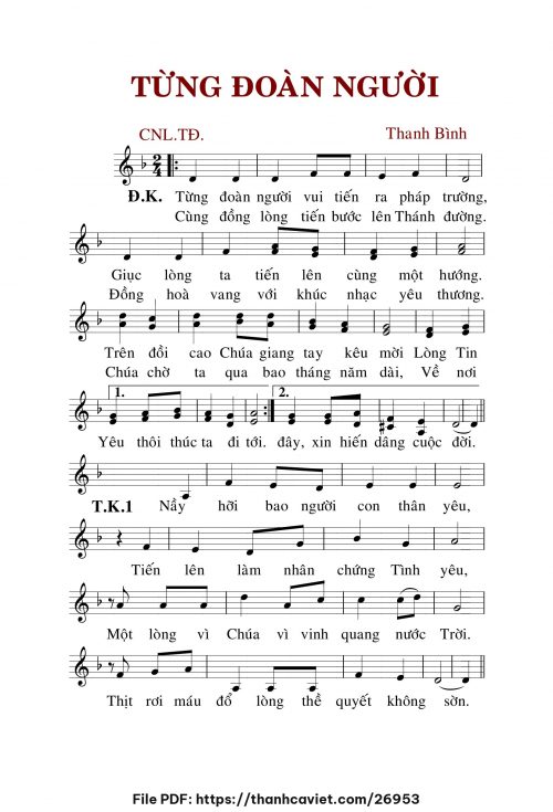 Từng đoàn người - Lm. Thanh Bình - trang 1