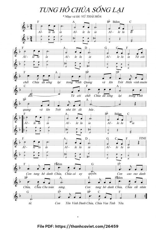 Tung hô Chúa sống lại - Vũ Thái Hoà - trang 1