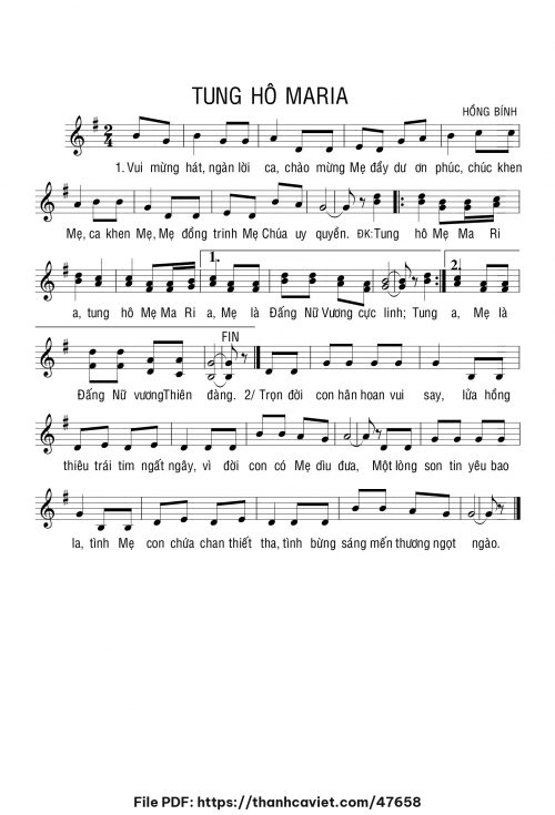 Tung hô Maria - Hồng Bính - trang 1