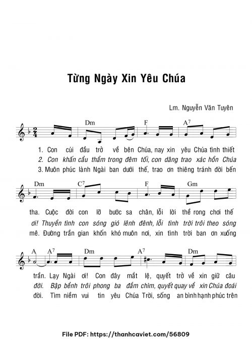 Từng ngày xin yêu Chúa - Lm. Nguyễn Văn Tuyên - trang 1
