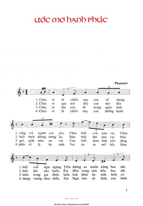 Ước mơ hạnh phúc - Phanxicô - trang 1