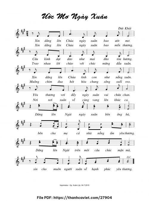 Ước mơ ngày xuân - Đức Khải - trang 1