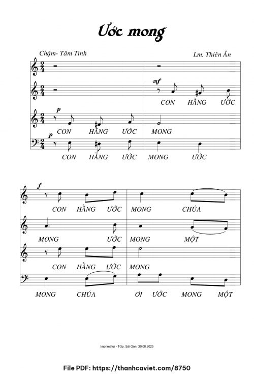 Ước mong - Lm. Thiên Ân XL - trang 1