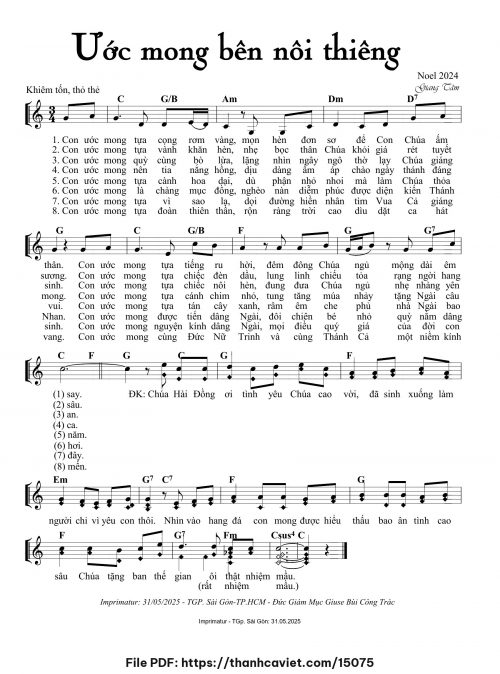 Ước mong bên nôi thiêng - Lm. Giang Tâm - trang 1
