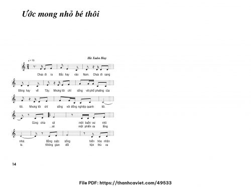 Ước mong nhỏ bé thôi - Hà Xuân Huy - trang 1