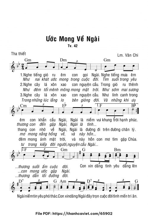 Ước mong về Ngài - Lm. Văn Chi - trang 1