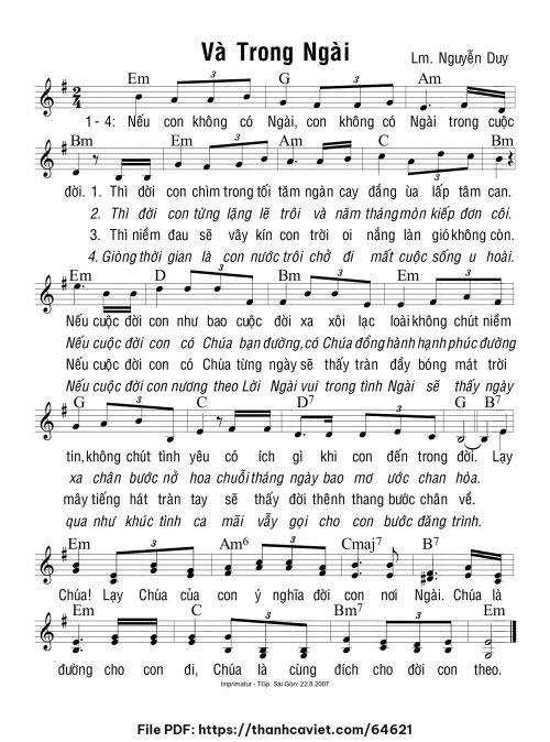 Và trong Ngài - Lm. Nguyễn Duy - trang 1