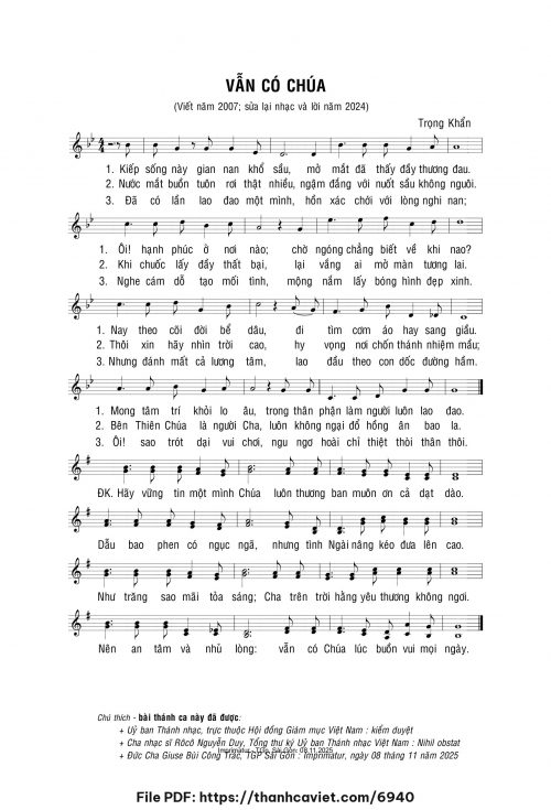 Vẫn có Chúa - Lm. Trọng Khẩn - trang 1