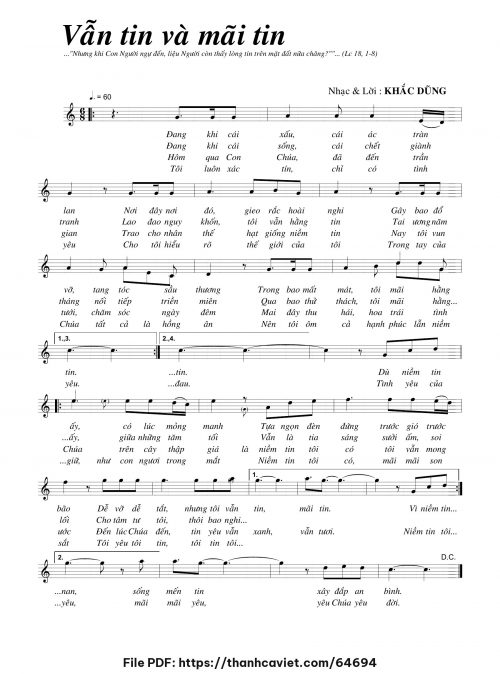 Vẫn tin và mãi tin - Khắc Dũng - trang 1