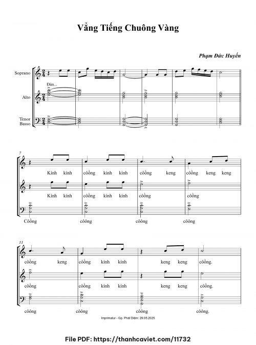 Vẳng tiếng chuông vàng - Phạm Đức Huyến - trang 1