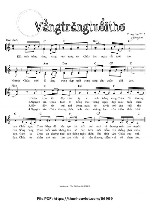 Vầng trăng tuổi thơ - Lm. Giang Tâm - trang 1