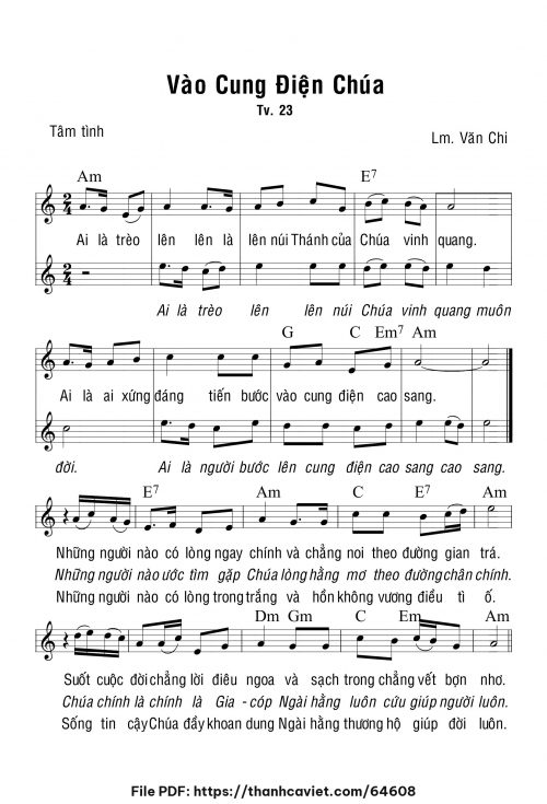 Vào cung điện Chúa - Lm. Văn Chi - trang 1