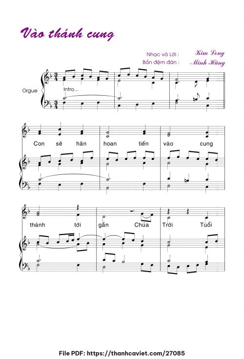 Vào cung thánh - Minh Hùng - trang 1