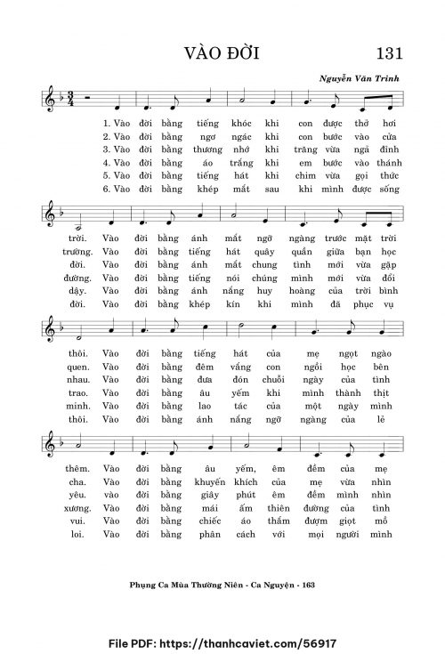 Vào đời - Lm. Nguyễn Văn Trinh - trang 1