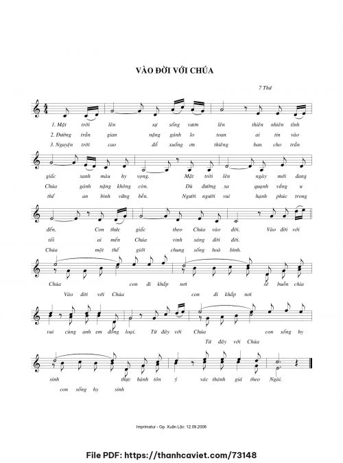 Vào đời với Chúa - 7 Thứ - trang 1