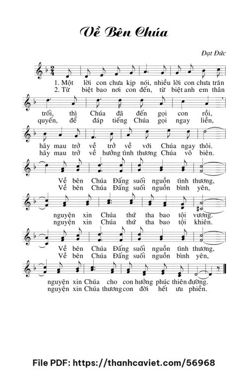 Về bên Chúa - Đạt Đức - trang 1