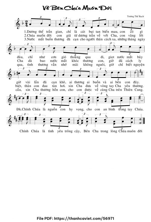 Về bên Chúa muôn đời - Trương Thế Bạch - trang 1