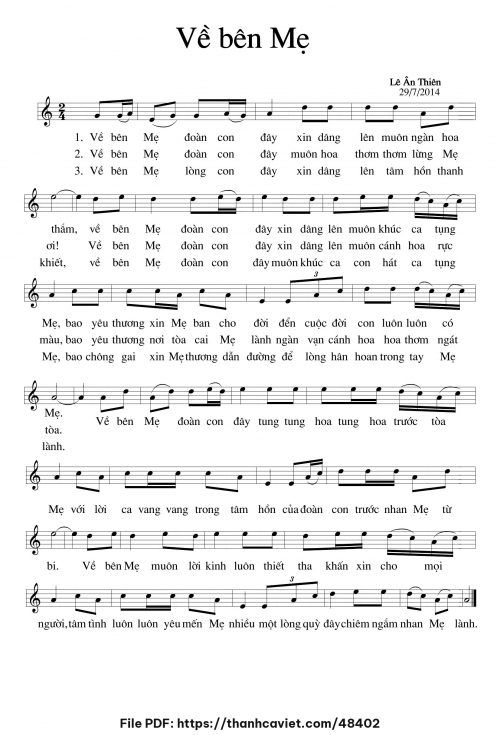 Về bên Mẹ - Lê Ân Thiên - trang 1