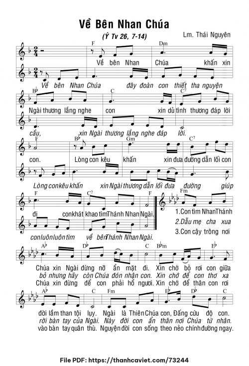 Về bên nhan Chúa - Lm. Thái Nguyên - trang 1