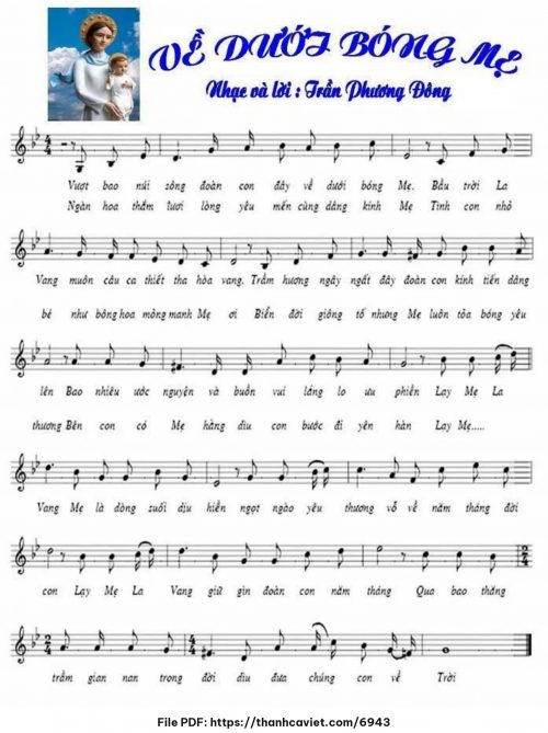 Về dưới bóng Mẹ - Trần Phương Đông - trang 1