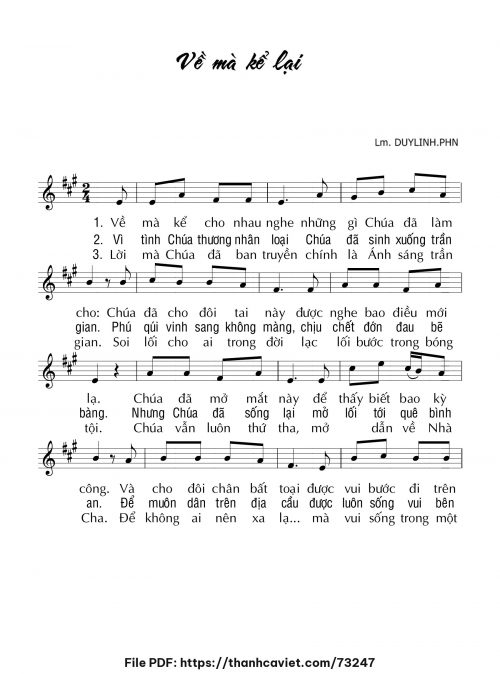 Về mà kể lại - Lm. DUYLINH.PHN - trang 1