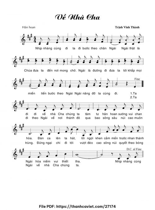 Về nhà Cha - Trịnh Vĩnh Thành - trang 1