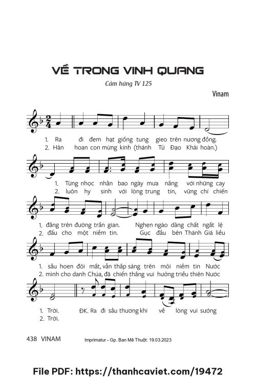Về trong vinh quang - Vinam - trang 1