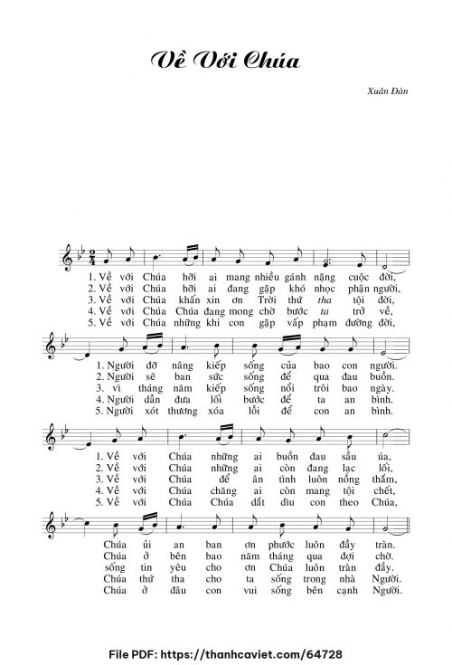 Về với Chúa - Xuân Đàn - trang 1