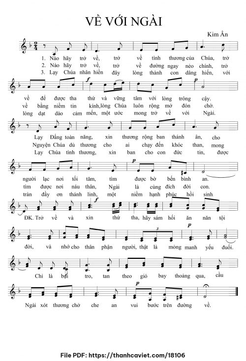 Về với Ngài - Kim Ân - trang 1