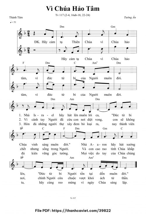 Vì Chúa hảo tâm - Tường Ân - trang 1