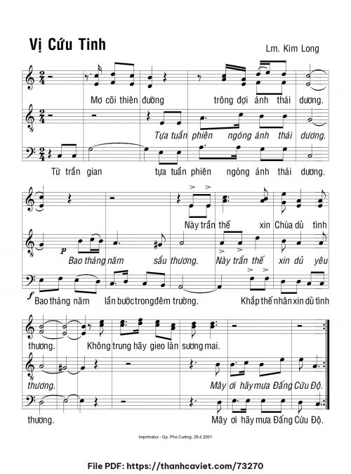 Vị cứu tinh - Lm. Kim Long - trang 1