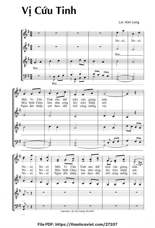 Vị cứu tinh - Lm. Kim Long - trang 1