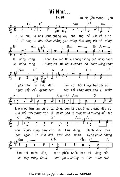 Ví như - Lm. Nguyễn Mộng Huỳnh - trang 1
